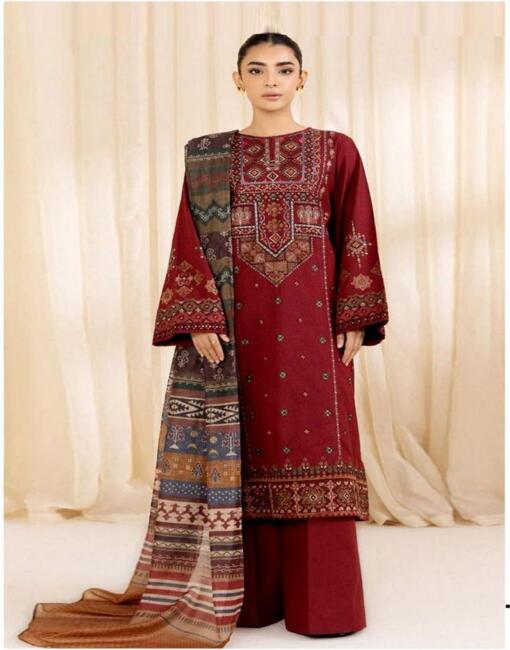 3 Piece Lawn Suit-Embroidered (Unstitched)