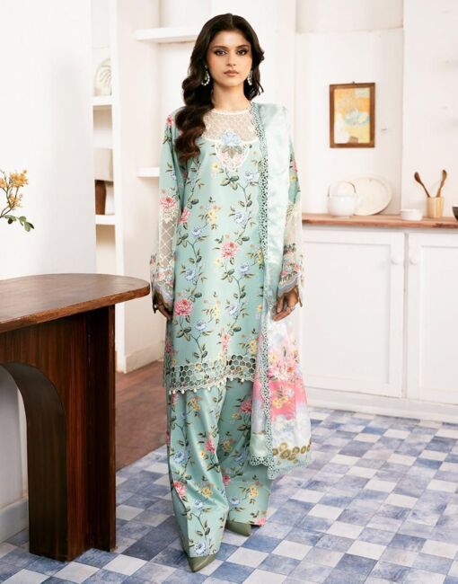 3 Piece Lawn Suit-Embroidered (Unstitched)